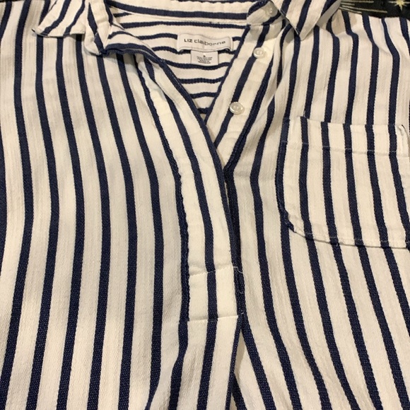 Liz Claiborne Striped High Low Tunic Long Sleeve - Picture 5 of 9